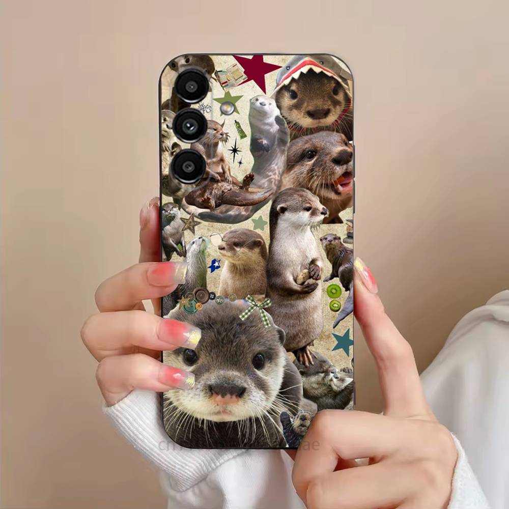 Sea Otters Animals Cute Phone Case For Samsung Galaxy S21 22 23 24 S25 Ultra PlusS20 FE S10 Plus Cover Funda