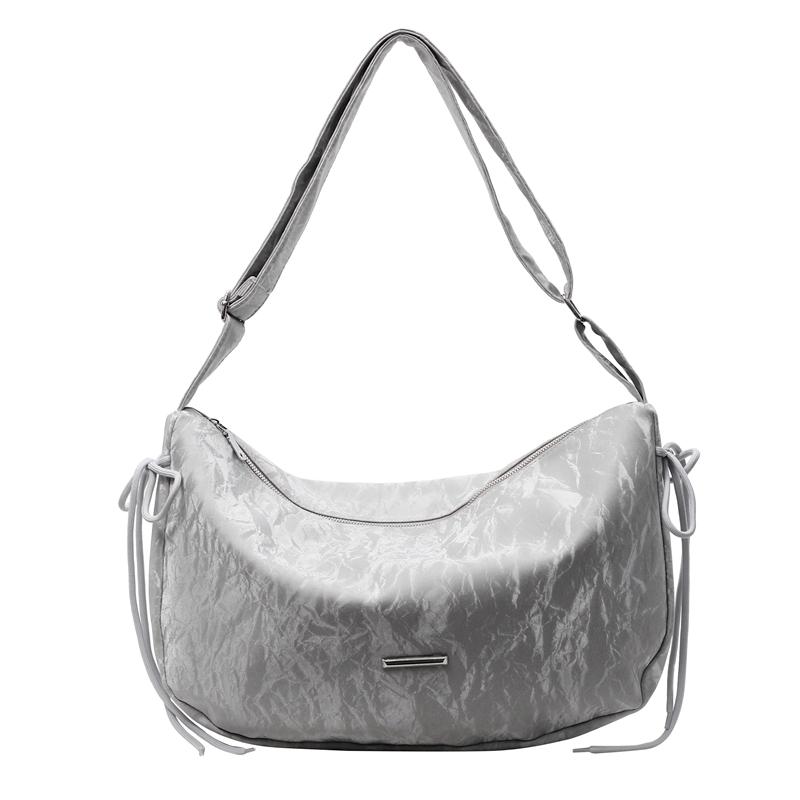 Large Capacity Bag Women's Solid Color Shoulder Crossbody Bag Student Class Commuter Hobo Bag