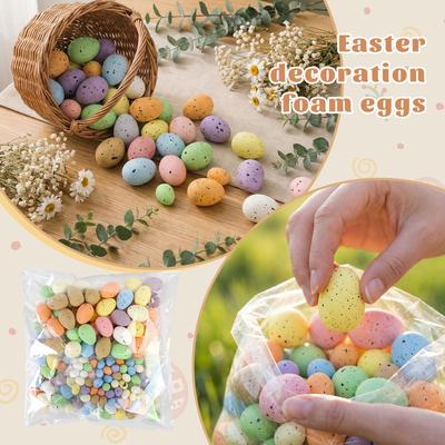 Paasdecoraties Schuimeieren Lente Feest Decoratie Rekvisieten Gesimuleerde Gevlekte Kleurrijke Eieren Eierversieringen
