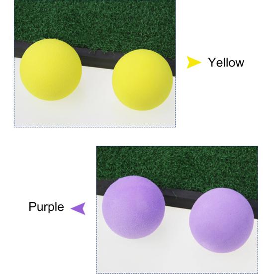 2Pcs 60mm Elastic Solid Color EVA Golf Practice Balls for Outdoor Sports