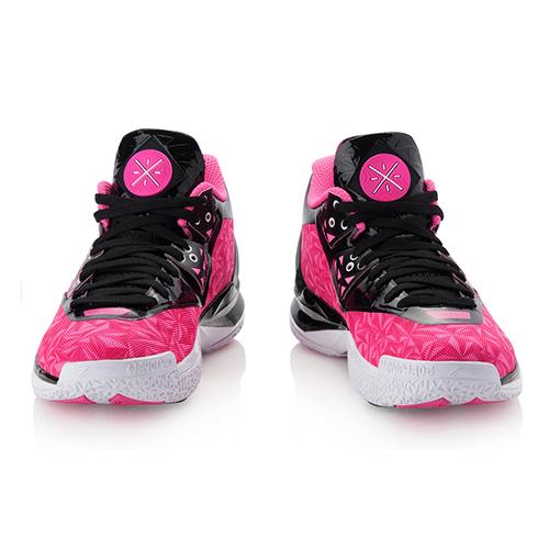 Li Ning WOW 4 Mid top Basketball Shoes Men's Pink Black ABAL037-23