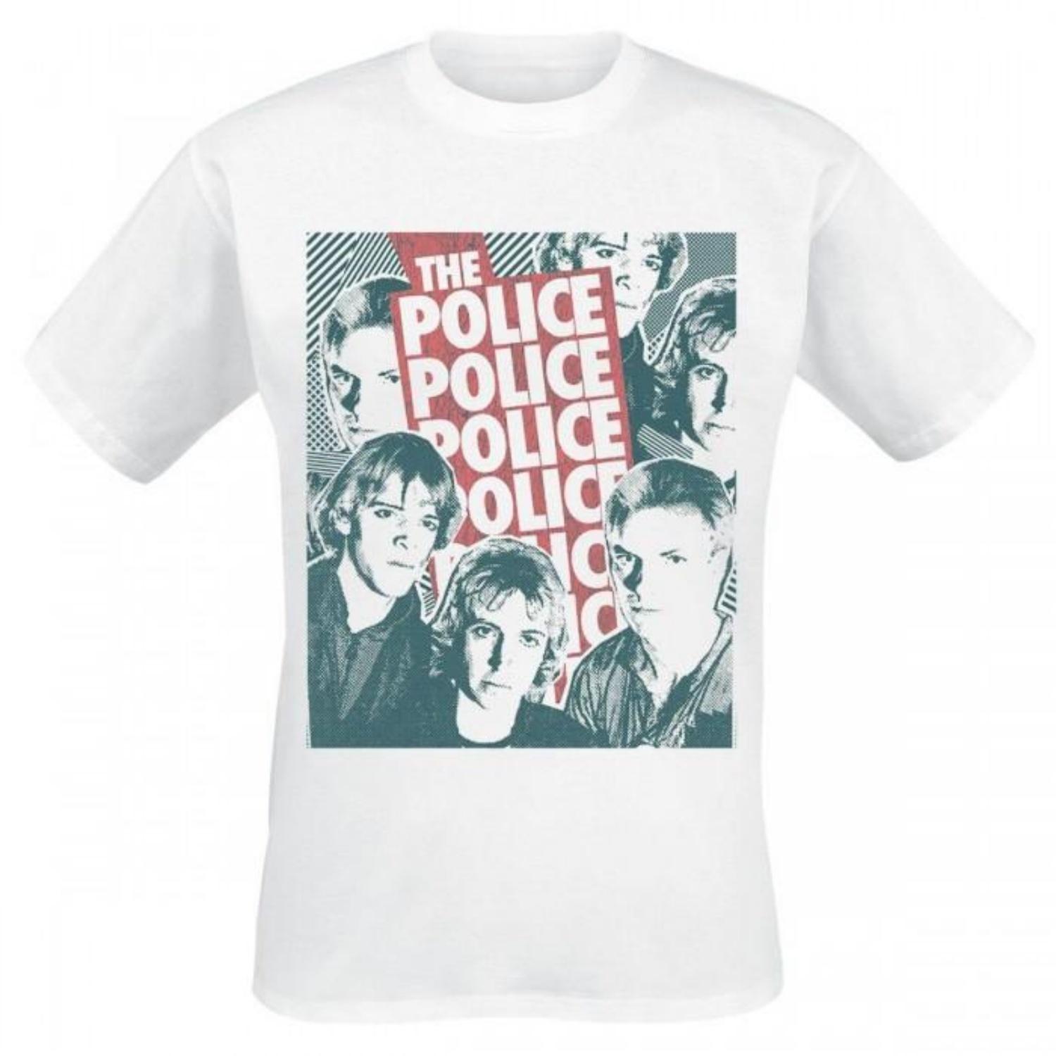 The Police Unisex Adult Half-Tone Face Cotton T-Shirt S чёрный