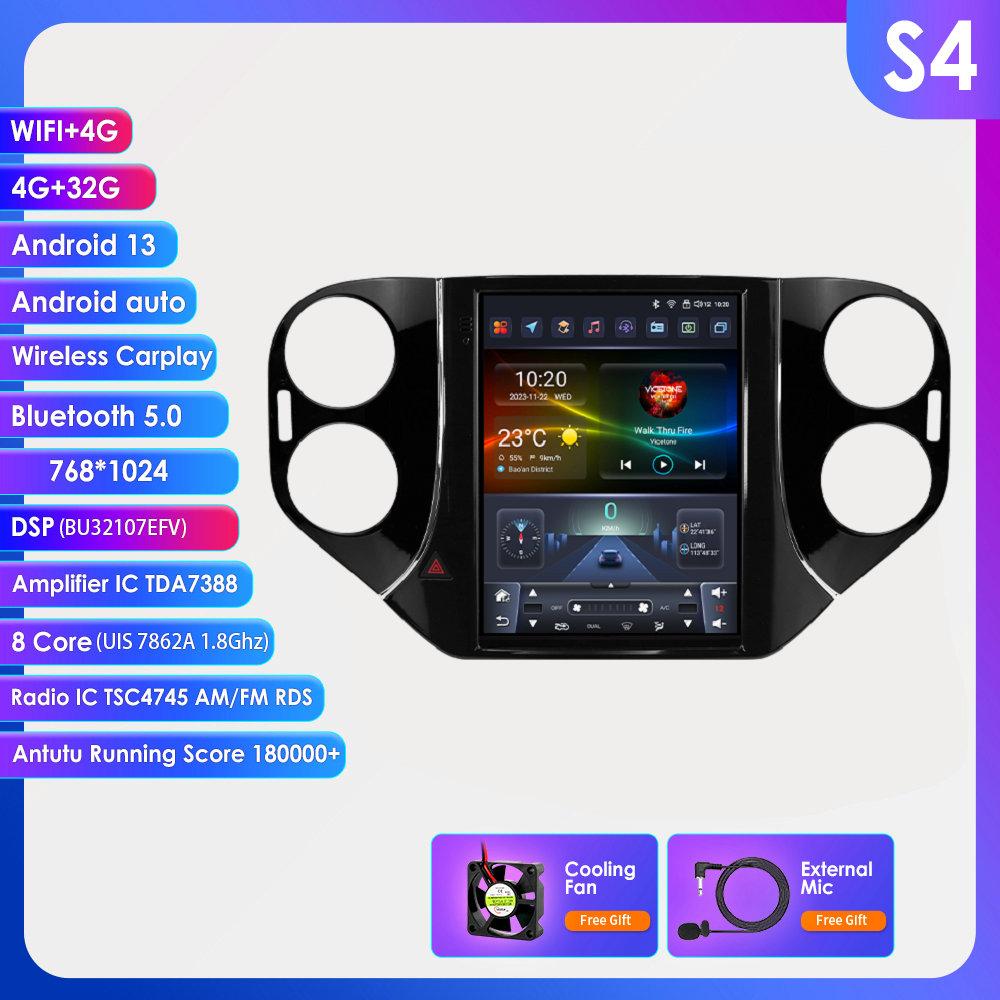 OSSURET Android Car Radio for VW Volkswagen Tiguan 2007-2016 Multimedia 9.7inch Vertical Screen Carplay Android Auto GPS RDS FM Intelligent Screen
