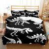 Dinosaur Bone Bedding Set Kid Gift Animal Skull Down Duvet Cover Queen King Double Duvet Cover Pillowcase 2/3pc Soft Bedroom Decoration