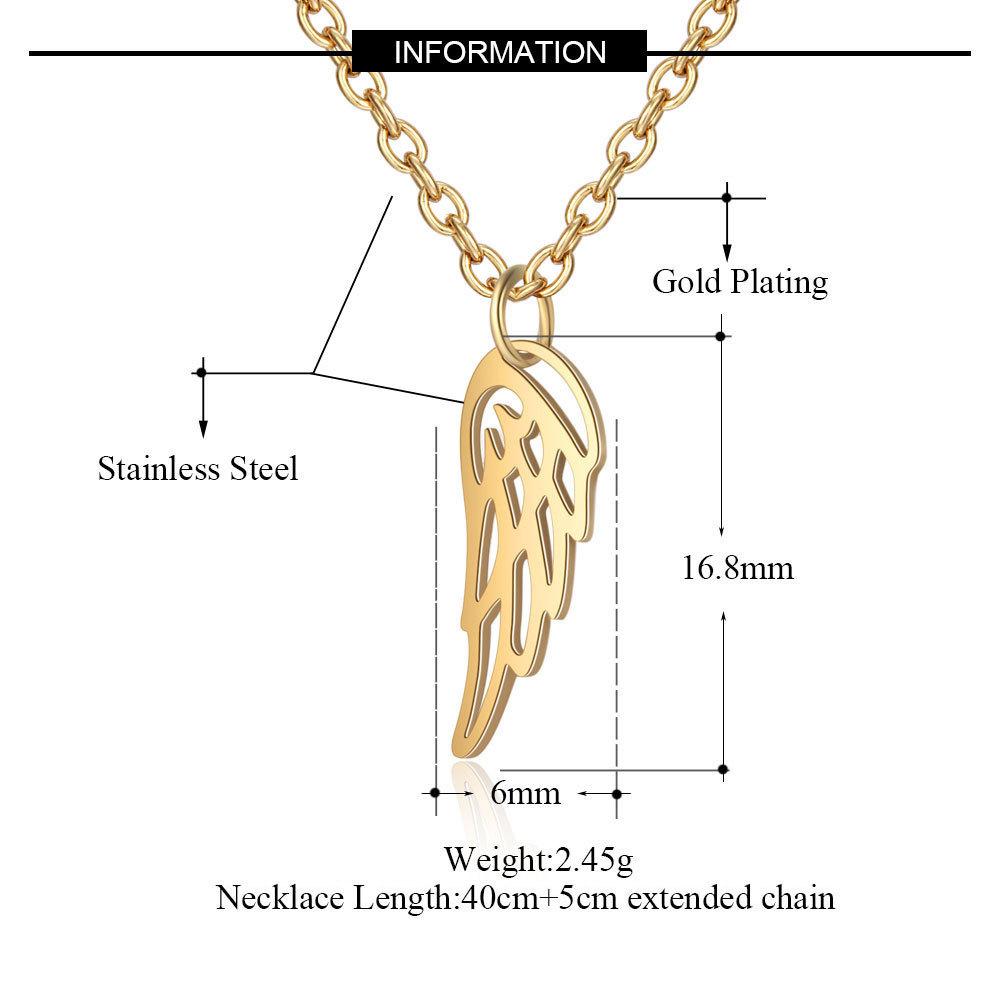 Dooyio Stainless Steel Angel Wings Pendant Female Fashion Jewelry Free Flying Necklace Clavicle Chains Party Gifts