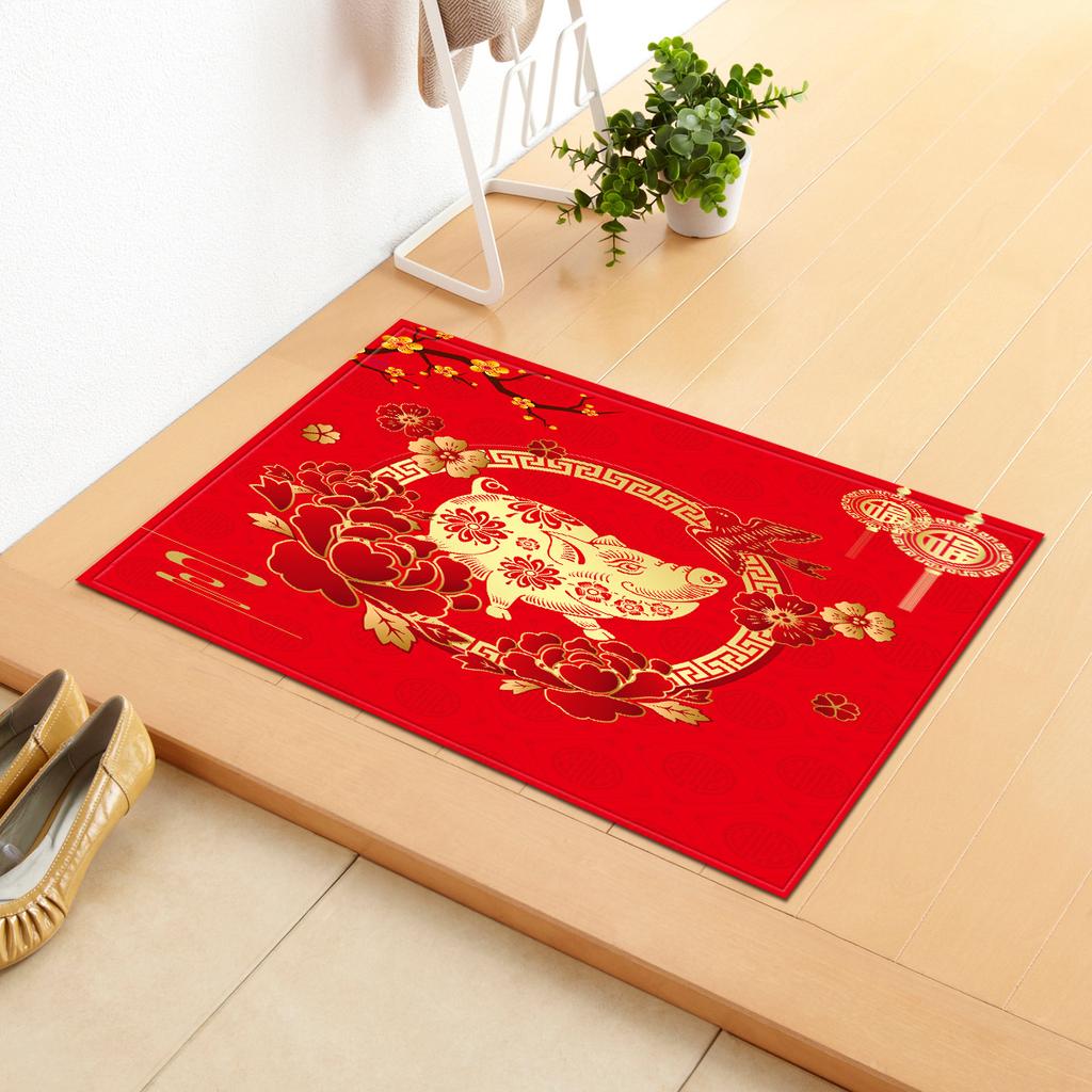 Year Of The Pig Door Mat Bathroom Floor Mat Kitchen Living Room Carpet