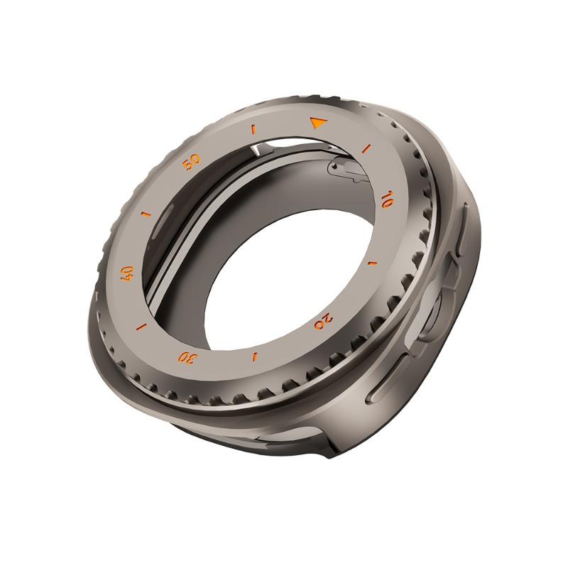 

Smooth Gearless Metal Case for Samsung Galaxy Watch8 Classic 46mm, Stainless Steel Protective Cover бежевий/помаранчевий