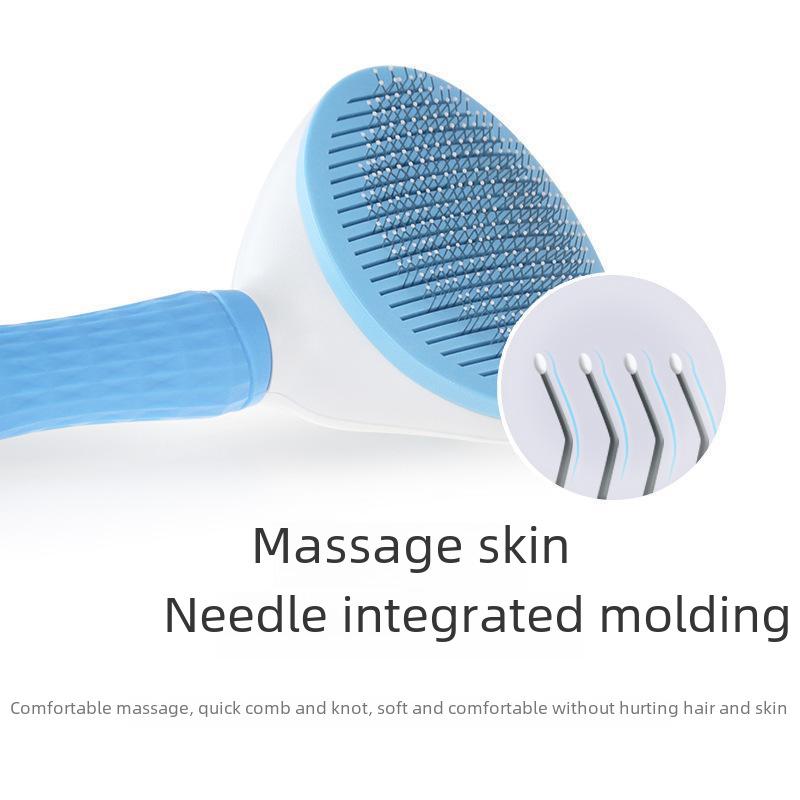 Self-Cleaning Pet Comb for Hair Removal - Fine Pin Comb for Dogs & Cats