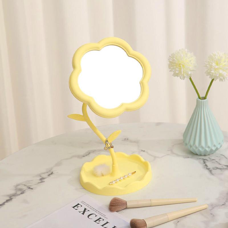 Desktop Sunflower Makeup Mirror Creative Dormitory Desktop High Value Bedroom Mirror Home Decoration Mirror
