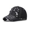 Outdoor Sun Shade Washed Denim Hat for Men Snapback Trucker Hats Women Worn Hole Baseball Cap