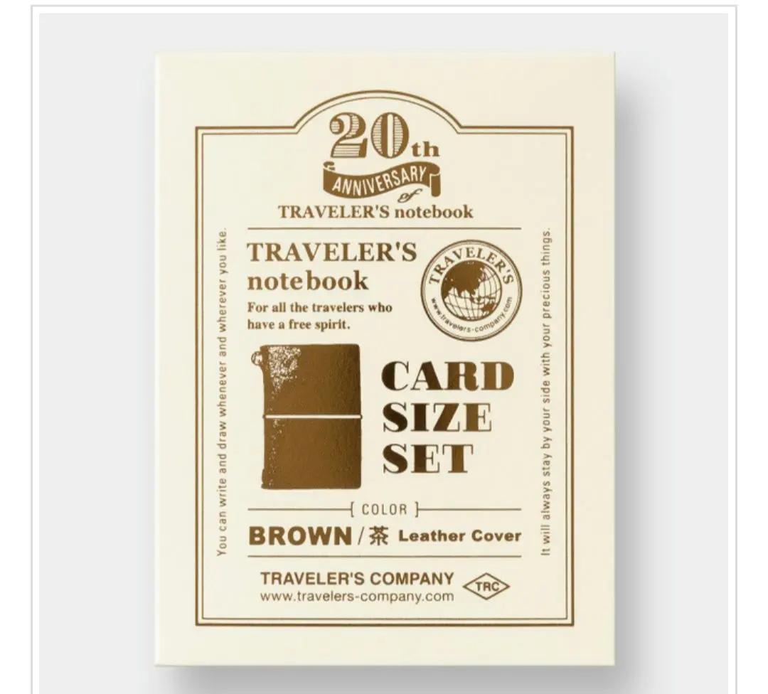 TRAVELERS notebook Card Size 20th Anniversary Set Color Brown