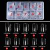 Korean Standard Clear French Nail Tips for Beginner Practice - Full & Half Cover, 500 Pieces