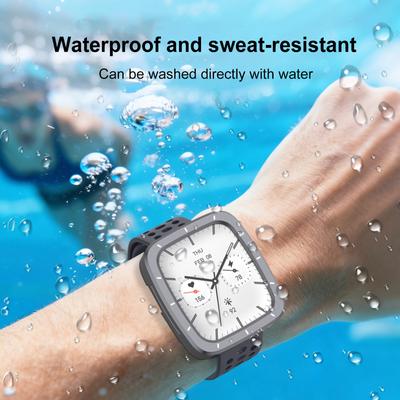 Shockproof Protector TPU Back Cover Protective Case Watch Protective Cover Frame for Amazfit Active 2 Square