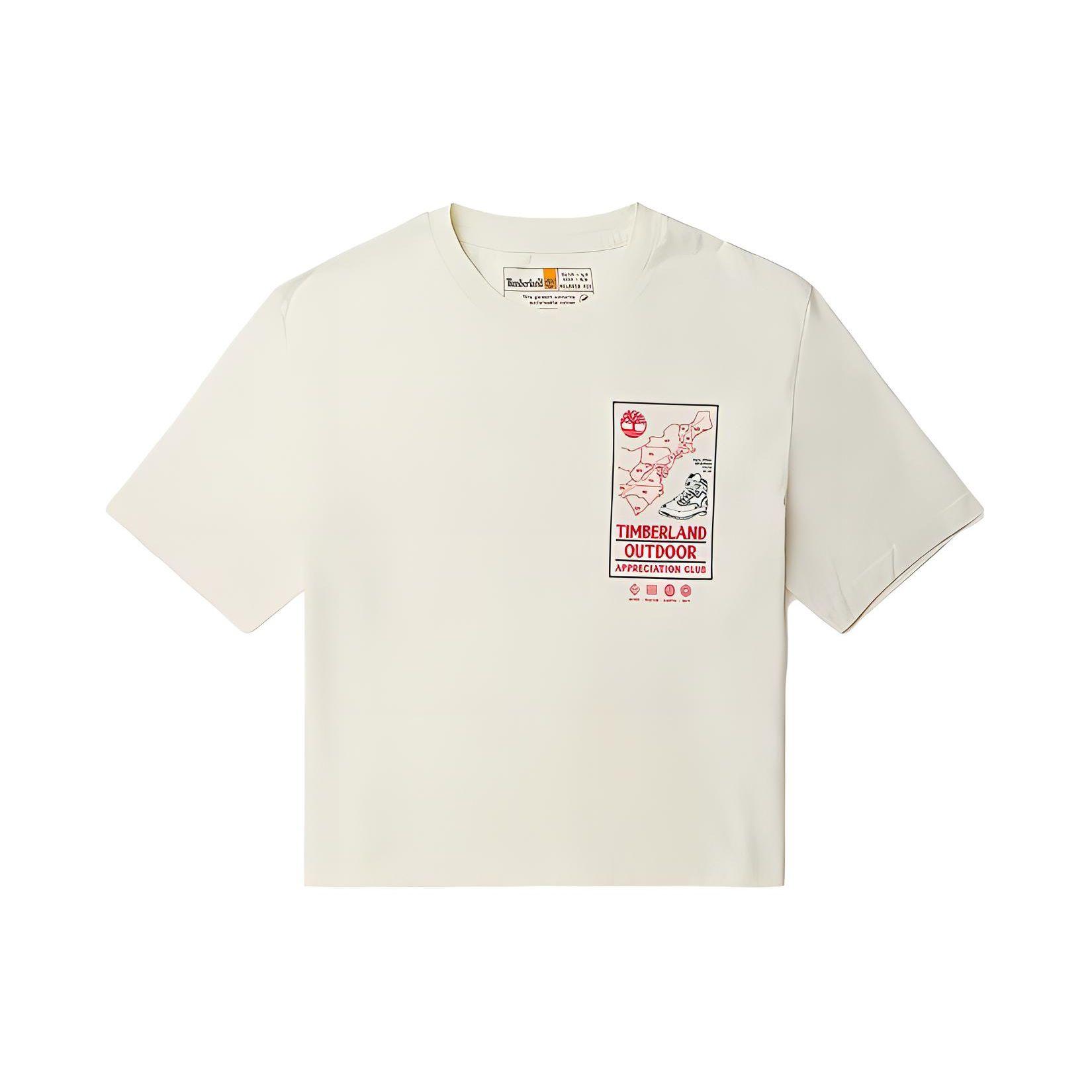 

Timberland Футболка с коротким рукавом и буквенным принтом, женские топы, винтажно-белые A6HRD-CM9 XL