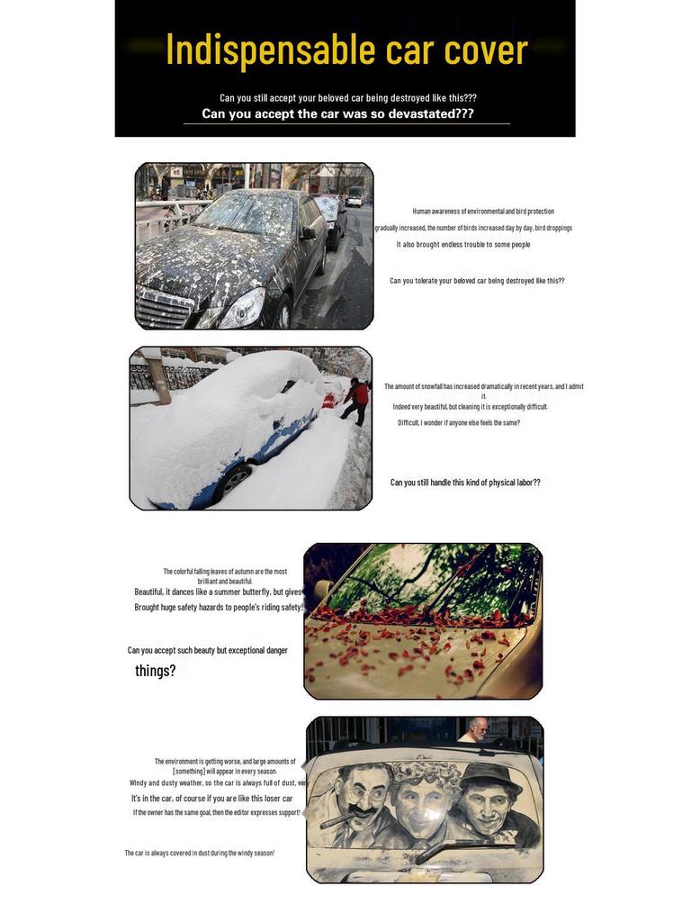 Oxford Cloth Car Cover - Thickened, Antifreeze, Sun & Rain Protection, Heat Insulation for Snow and Frost