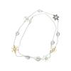 Flower Flower Necklace Adjustable Length Necklace Evening Party Necklace Alloy Texture Present for Fashion Enthusiasts