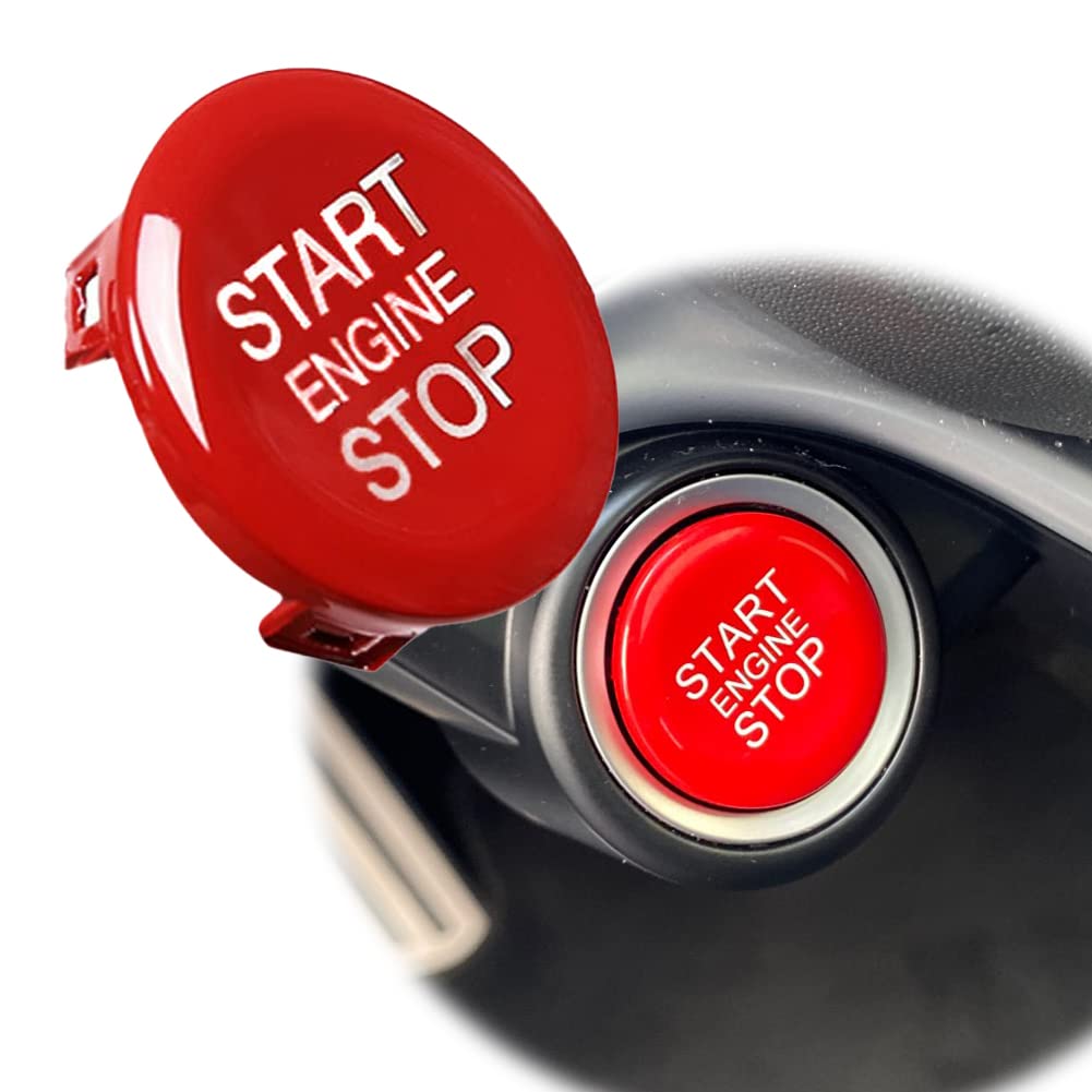 Red ABS Car Engine Start Stop Switch Button Cover Trim Replacement for Alfa Romeo Giulia Stelvio 2017 2018 2019 2020