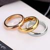 Rose Gold Color Stainless Steel Glossy Plain Ring Ring Couple Simple Ring Personality Ring