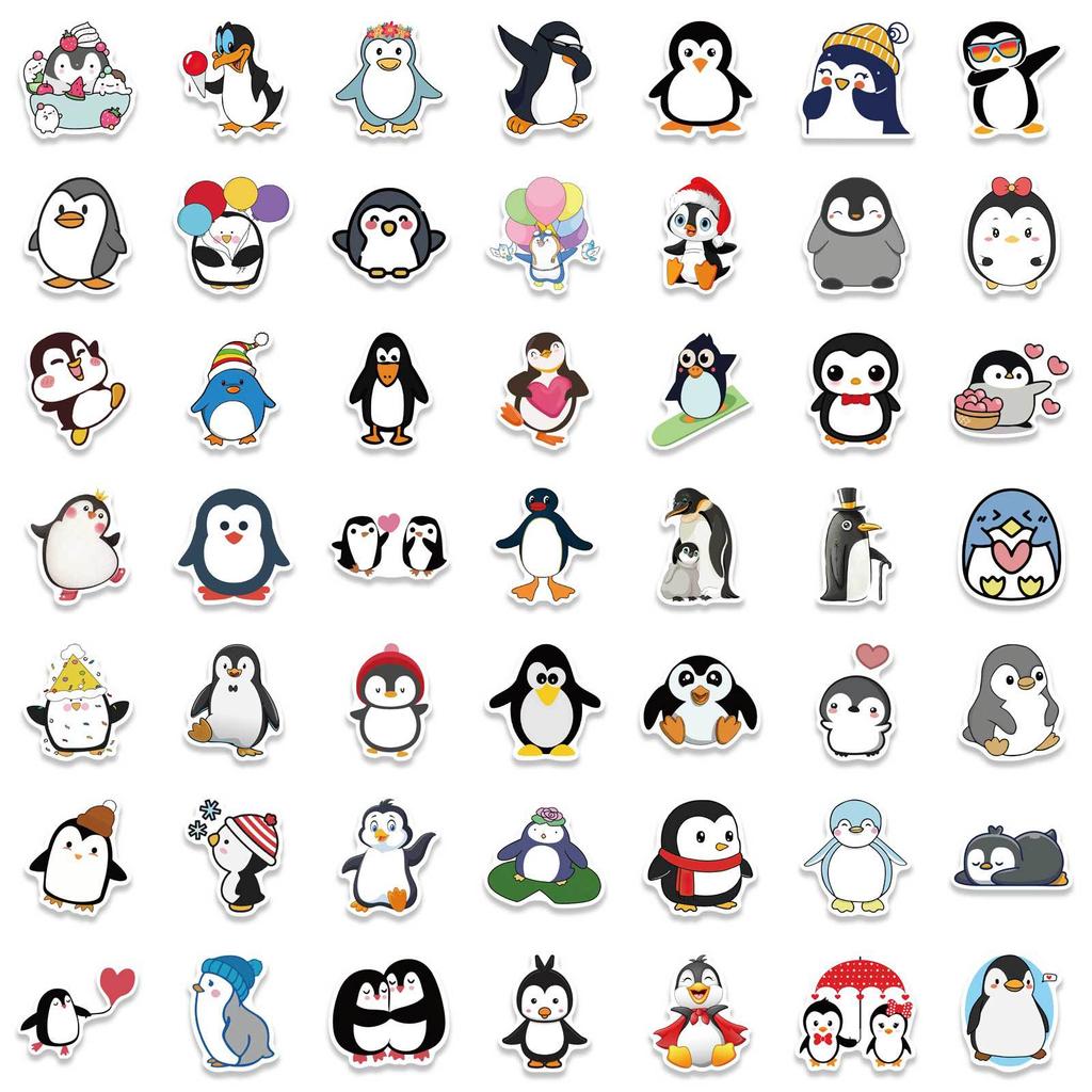 100 Cartoon Penguin Graffiti Stickers Personalized Decorative Motorcycle Suitcase Waterproof Stickers