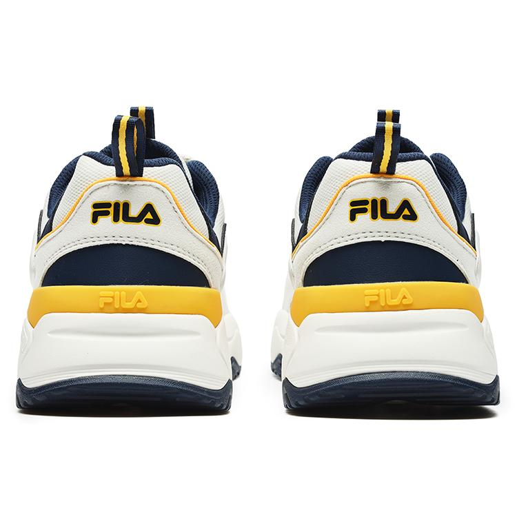 Fila Rayflide Textile, Synthetic Leather Cushioning Lightweight Low Top Casual Shoes Men's White Space Blue F12M242121FCO