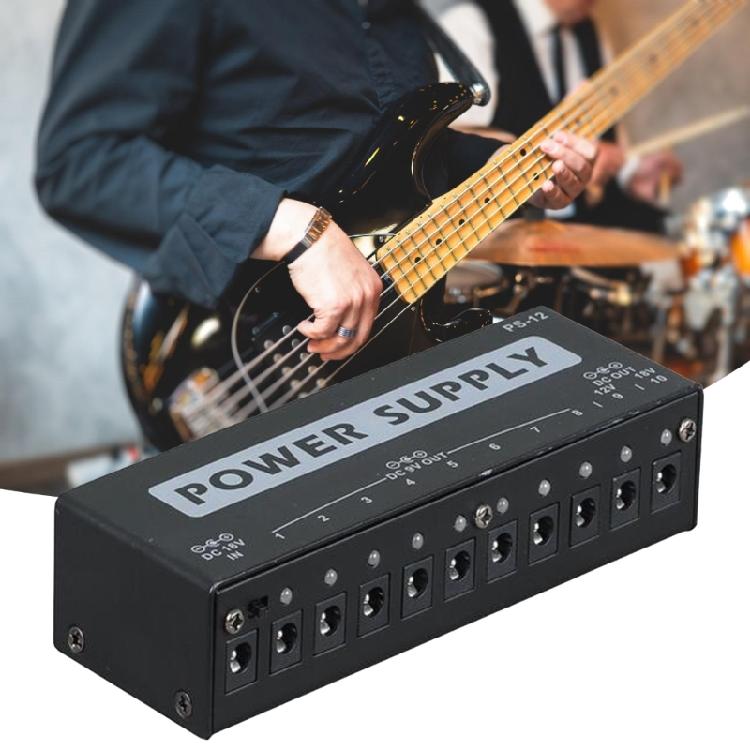 Efficient Guitar Pedals Power Supply with 10 Isolated Outputs for 9V 12V 18V Effects Pedals Guitar Pedals Power Supply