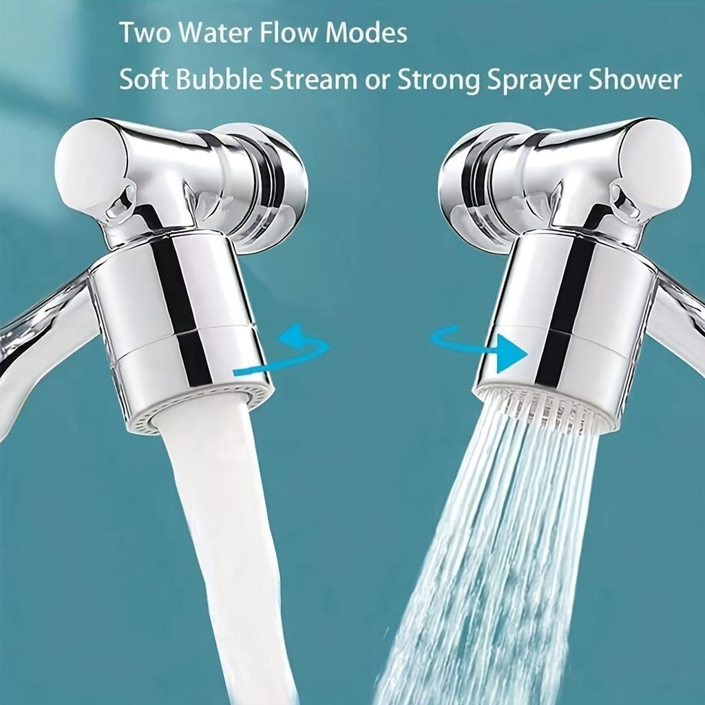 Wysuwany uniwersalny 1440 ° obrotowy robotyczny uchwyt obrotowy przedłużacz napowietrzacza do kranu zlewozmywakowego z 2 trybami przepływu wody