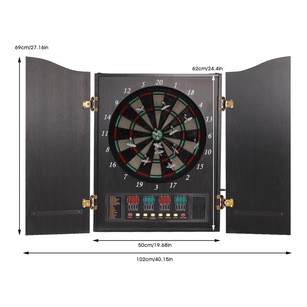 Electronic Dart Board Machine for 16 Players, 27 Games 243 Modes with LED Display & Voice Prompt, Soft Tip Darts