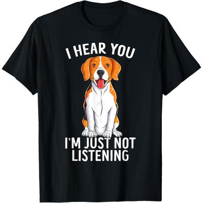 Ich höre dich, ich höre nur nicht zu Lustiges Beagle Hund Männer Frauen Mädchen Kinder T-Shirt