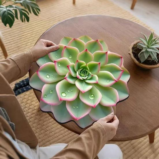 3D Floral Placemat Diatomaceous Earth Absorbent Dining Mat Heat-Resistant Realistic Flower Placemat for Dining Table Kitchen Countertop Desk Decor