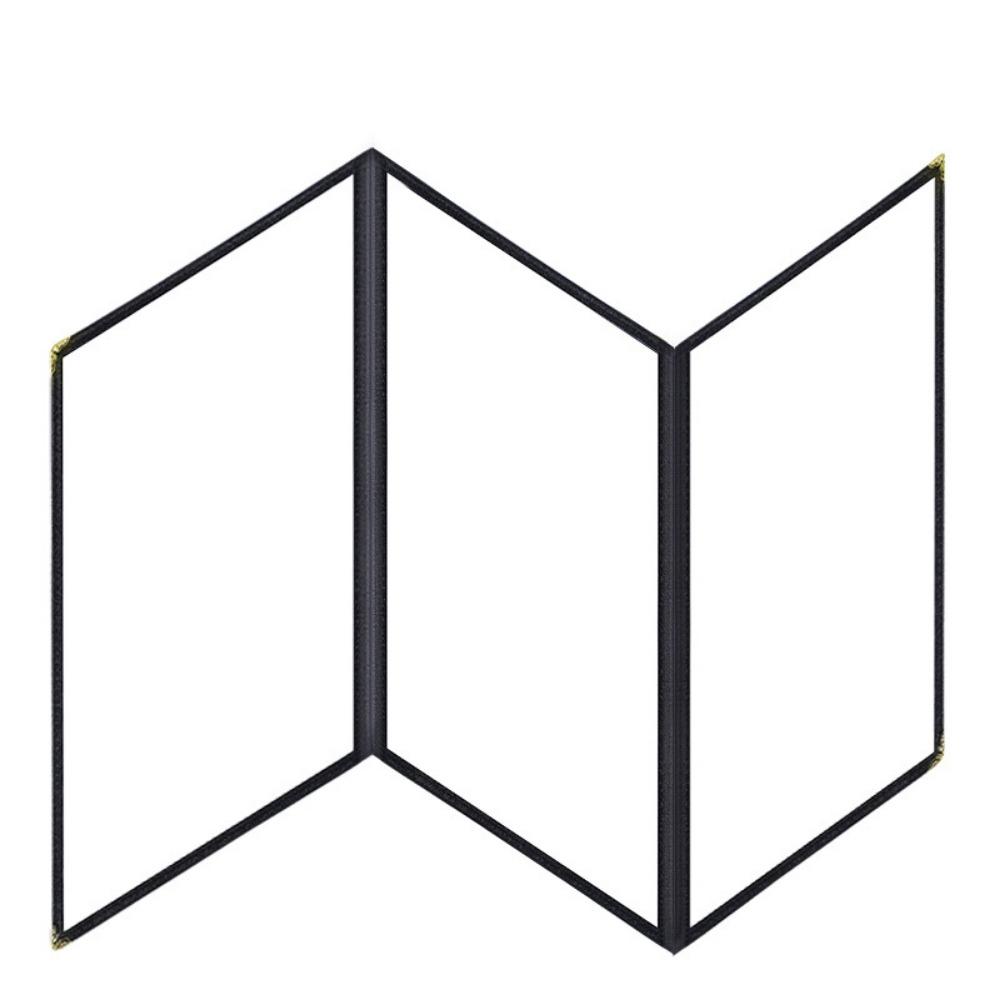 A4 A4 Menu Paper Holder Metal Corners Shell Document Folder PVC Transparent Menu Cover Hotel