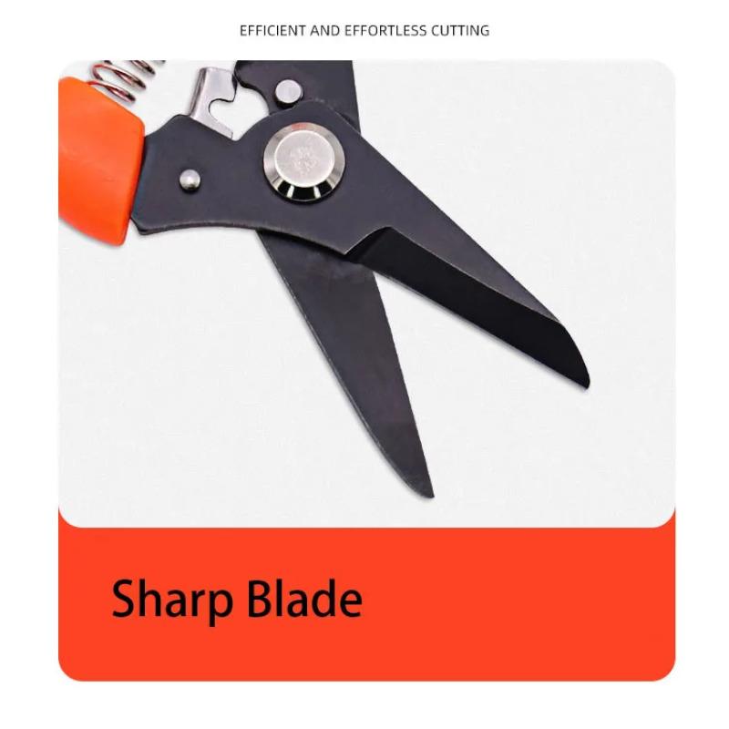 Stainless Steel Blade Tree Branch Repair Shear PVC Handle Clipper Gardens Blackening Pruning Scissor Hand Tools for Gardening