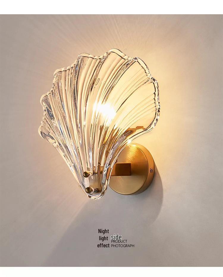 Nordic Style Luxury Crystal Glass Bedside Wall Lamp for Bedroom & Entrance