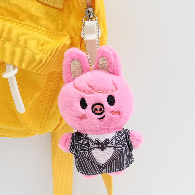 Cute Stray Kids Plush Toy Doll Halloween Christmas Doll Li Longfu Fang Peripheral Striped Shirt Doll Pendant Birthday Gift