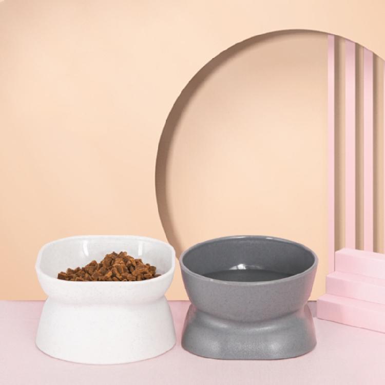 Raised Cats Food Bowls Plastic Cats Dish for Food or Water Tilted Feeding