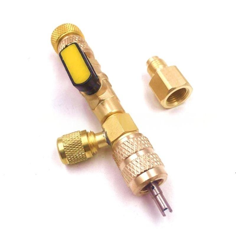 Narzędzie do wyjmowania rdzeni zaworów HVAC o wysokiej wydajności z wbudowanym portem próżniowym dla systemów chłodniczych R410A, w zestawie 20 rdzeni