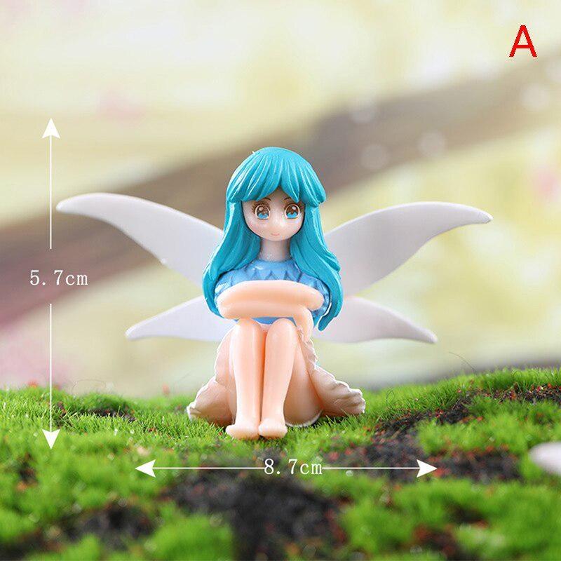 Miniature Cute Flower Fairy Statue Miniature Cartoon Landscape Decoration Doll House Accessories Family Decoration