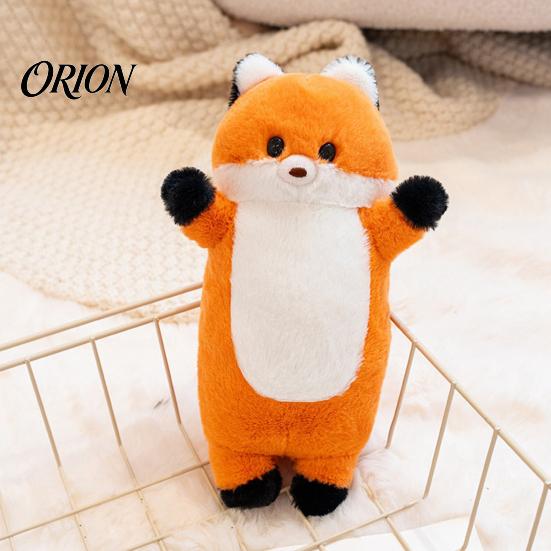 Non-shedding Baby Doll Fox Stuffed Animal with Sound, Cartoon Plush Bear Squirrel Toy, Hands-on Skill Toy Soft Cuddle for Children, Birthday Gift Boys