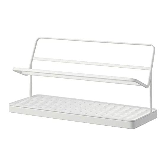 Yamazaki Jitsugyo Baby Bottle & Mug Bottle Drainer Rack White Approx. W32 X D12 X H17cm Plate Above the Counter Next To the Sink Drainer Tray 5857