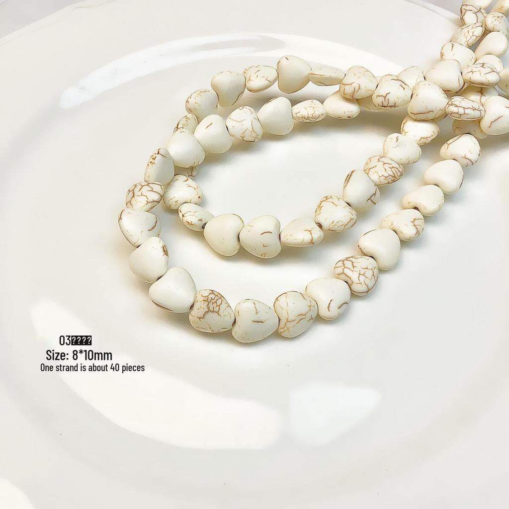 White Turquoise Beads for DIY Necklace Jewelry Accessories - Loose Spacer Beads