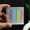 Selenit Ladeplatte mit Shri Yantra Gravur, Mehrfarbig - 3 Zoll