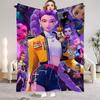 K-Pop Demon Hunters Blanket Girls Boys Plush Throw Blanket Novelty Warm Blanket All Season Gift