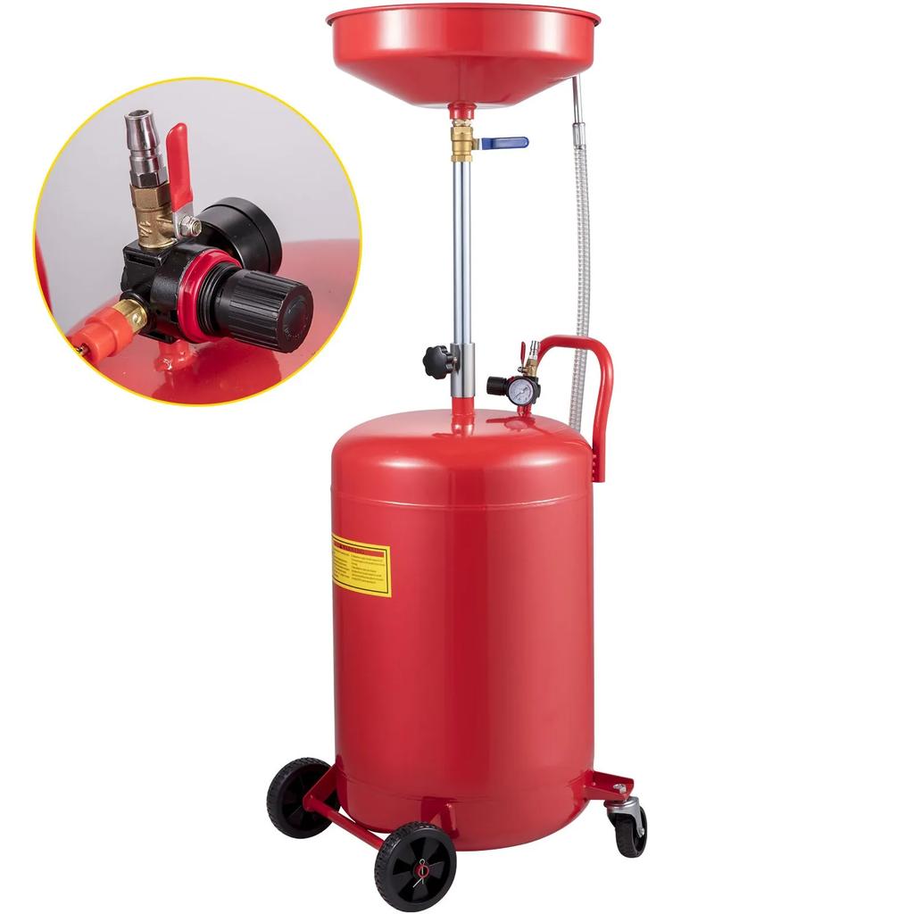 VEVOR Waste Oil Drain Tank 80 L Portable Oil Drain Air Operated Drainer Oil Change, Oil Drain Container