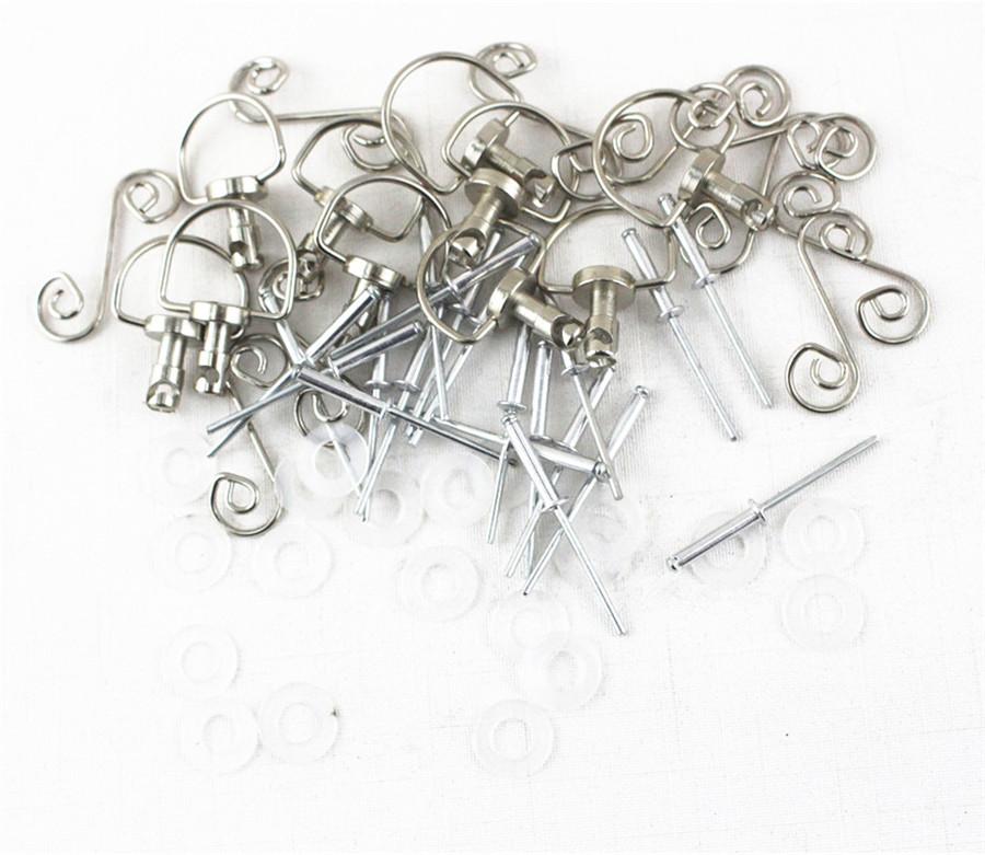 10 Sets Universal 1/4 Turn Quick Release Fasteners Turn Race Fairing Quick Release Romoval Fasteners Silver