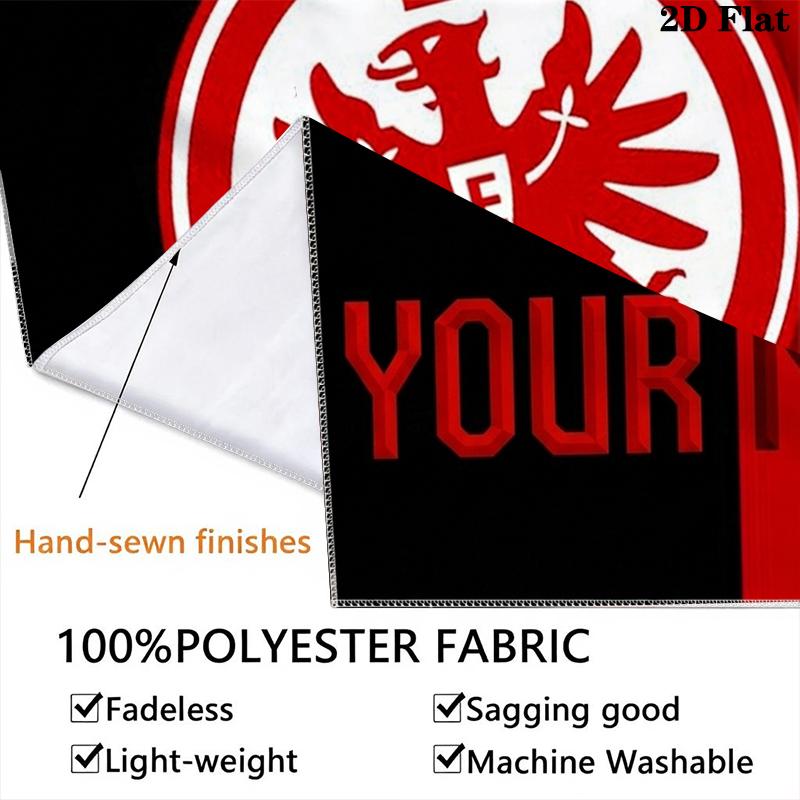 Tapisserie murale Eintracht Frankfurt avec nom personnalisé Accrochage mural esthétique Couverture en tissu imprimé Tapisseries décoratives pour chambre à coucher salon Décoration de maison
