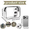 Clear Makeup Bag Large Capacity Cartoon Print Waterproof Cosmetic Pouch Lightweight Travel Organizer Tote Bag