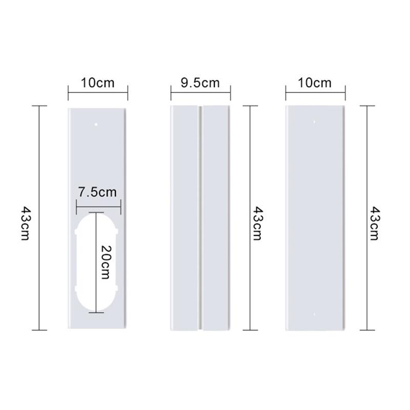 Condizionatore d'Aria Portatile Kit Finestra Kit Sfiato Finestra Condizionatore Universale Sigillo Scorrevole Regolabile Connettore Tubo Sfiato