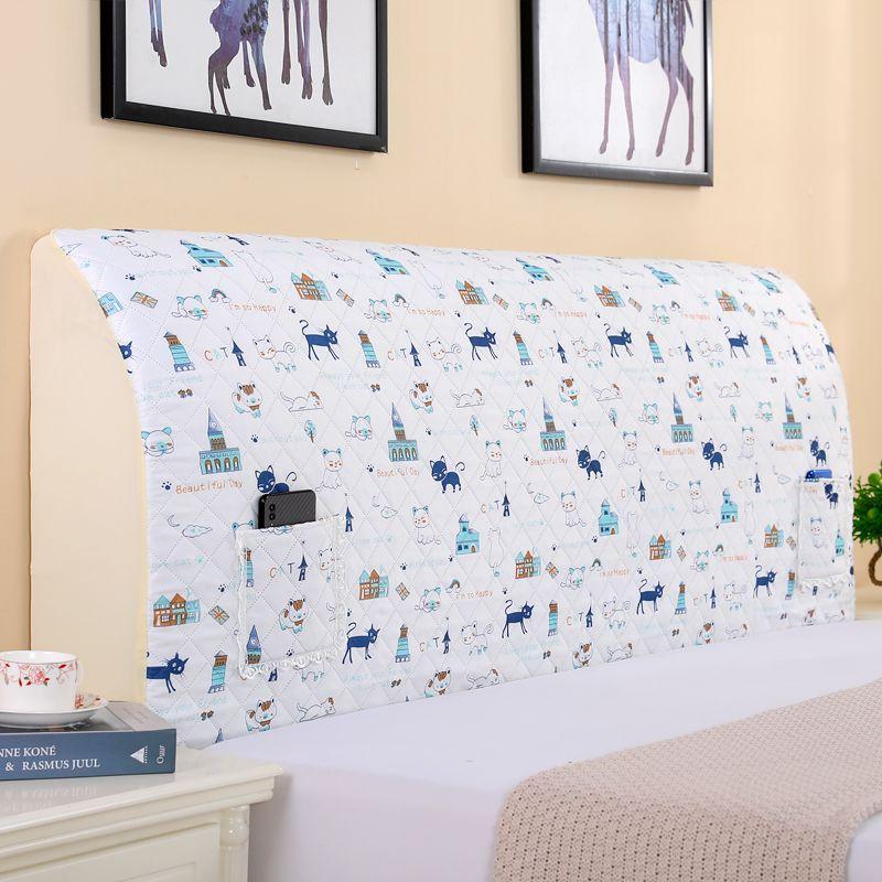 

Эластичные мягкие тканевые комплекты чехлов для изголовья кровати, утолщенный стеганый прикроватный пылезащитный чехол 1,5 м 1,8 м чехол для изголовья кровати из массива дерева Kitten bedspread. 1.2 m