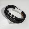 Unisex Multi-layer Leather Bracelet: Hip Hop Punk Style, Light Luxury Wristband for Men and Women
