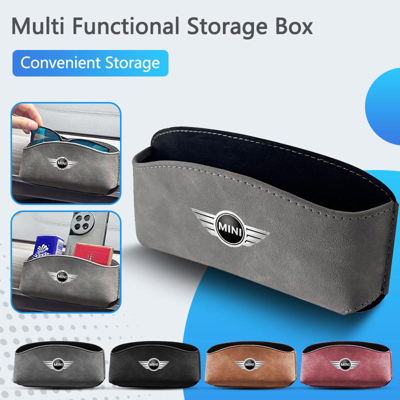 NAZF2 Multi-functional Suede Car In-car Storage Box Key Bag Phone Bag For BMW MINI CooperS F54 F55 F56 F57 R50 R51 R52 R53 R54 R55 R56
