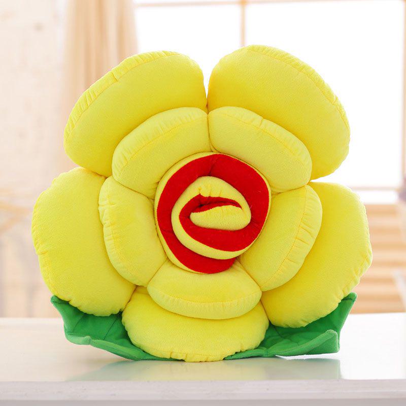 Flower Throw Shape Pillows Cushion Lumbar Rose Decoration Chair Soft Lover Home